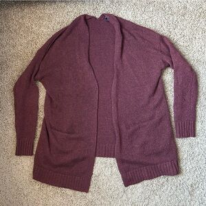 W American Eagle Cozy Maroon Open-Front Cardigan Size XS/S |D86
